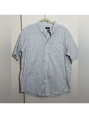 George Men’s Classic Fit Short Sleeve Button Down Size L